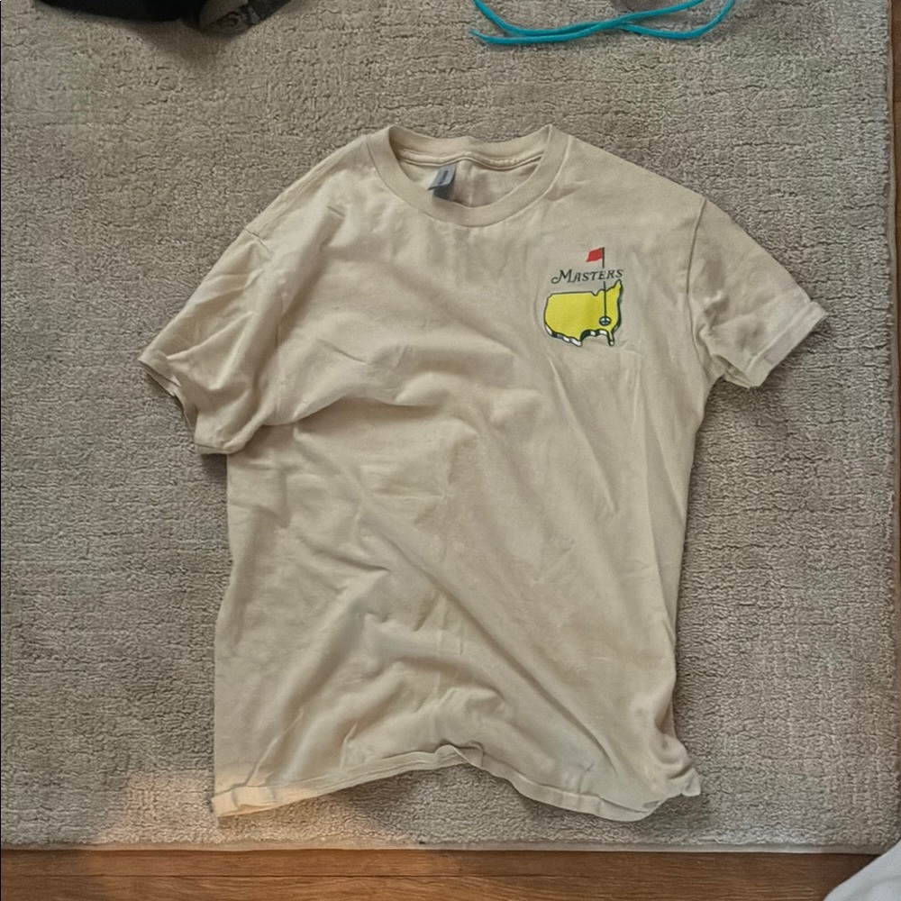 NEVER WORN Masters (golf) Cream Short Sleeve Tee with Iconic Logo